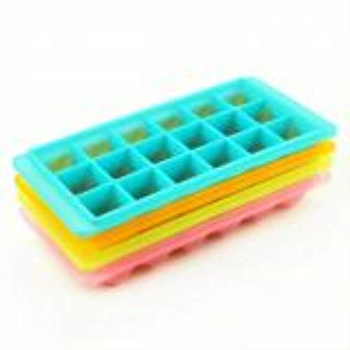 CTOBB Mini kreativer Plastik Sommer Eisherstellung Würfel-Form-Trays kühlen EIS-Platz Mold 18Cubes 96Cubes Süßigkeit-Farbe, 18cubes