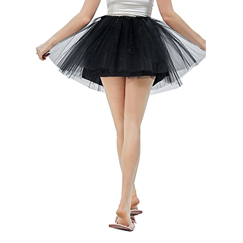 Tüllrock Damen Karneval Kostüm Kleid Petticoat Damen Rock Fuer Hochzeit Damen Tüllrock Damen Weiss 80er Jahre Outfit Damen Schwarz Faschingsrock Tütü Erwachsene