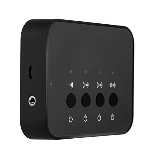 BW-107 Bluetooth Splitter, Audio-Adapter 1 In 3 Out, 4.0-Sender-Empfänger Drahtloser Stereo-Audioadapter, 3,5-mm-Kabel-/Wireless-Verbindung für Heimlautsprecher/TV/Telefone