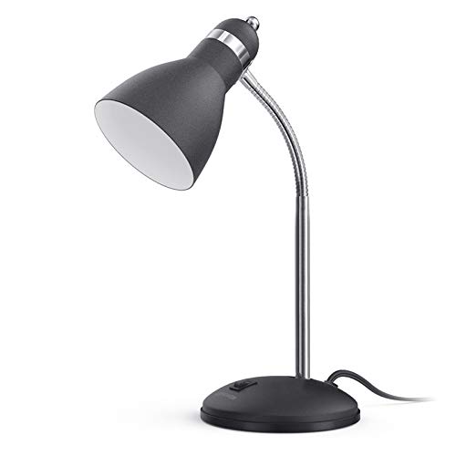 LEPOWER Schreibtischlampe aus Metall, augenschonende Tischlampe, Arbeitszimmerlampen mit flexiblem Schwanenhals für Schlafzimmer, Home Office