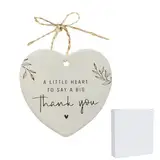 Dankeschön Geschenk Keramikherz mit Aufschrift A Little Heart to SAY A Big Thank You Hängender Keramik Schmuck Danke Schmuck Geschenk für Beste Freundin mit Geschenk-Box für Freund Familie