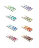 Scratch Cash Bundle Marken Geld zum Spielen - 200 Banknoten - 8 Bündel - 25 x DM 5, 10, 20, 50, 100, 200, 500 und 1.000 (tatsächliche Größe)