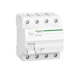 Schneider Electric A9Z01463 Acti 9 Fehlerstrom-Schutzschalter ID K, 4P, 63A, 30mA, Typ A, 230 V, 63 Ampere, Weiss