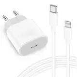 iPhone Schnellladegerät und Ladekabel Schnellladekabel für iPhone 14 13 12 11 Pro Max Plus Mini/SE/XR/X/XS/Pad,25W USB C Ladegerät mit 2M Kabel Fast Charger Netzteil Stecker Adapter