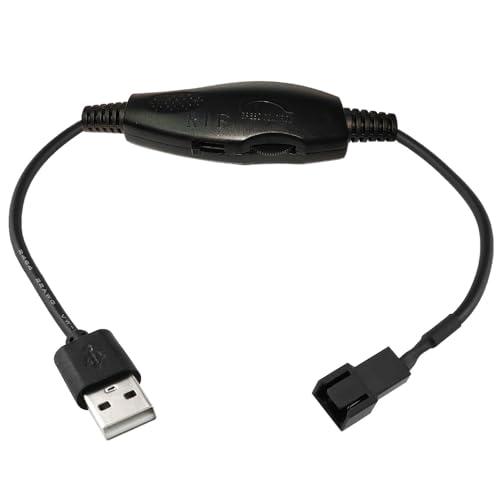 Gebildet Neu Eingetroffen 12V Spannungsaufwärts USB auf 3polig und 4polig PC Lüfter ummanteltes Netzteilkabel mit Schalter und Drehzahlregler