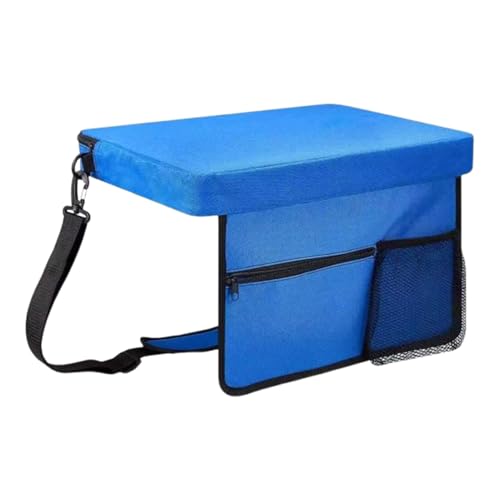 Stadion-Sitzkissen, tragbar, 16 x 13 x 2 Zoll, wasserdichter Schaumstoff | leichtes Klappstuhlkissen, Schultergurt, ergonomischer Sportsitz, Outdoor-Events