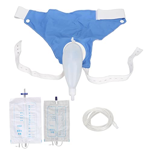 Urindrainagebeutel, 1000 Ml, 2000 Ml, Silikon Urinsammler, Urinal Pee Halter, Tragbare Inkontinenzhose, Wiederverwendbar, Verstellbarer Männlicher Urin Sammelbeutel, Auslaufsicherer Bein Pee Katheter