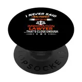 Rechtsanwalt Humorvoller Anwalt für Einwanderungsrecht PopSockets mit austauschbarem PopGrip
