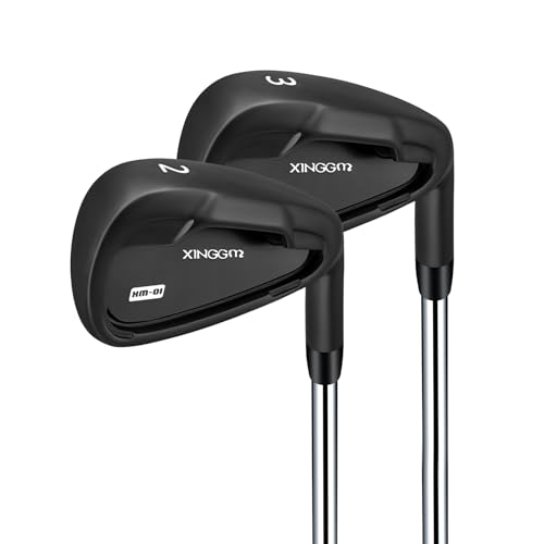 XINGGM XM-01 Einzelne Golf-Eisen oder Golf-Eisen Set – Premium Herren Golfschlägereisen mit Stahlschaft für Rechtshänder, Stiff Flex (#2,3 Set (2 Stück))