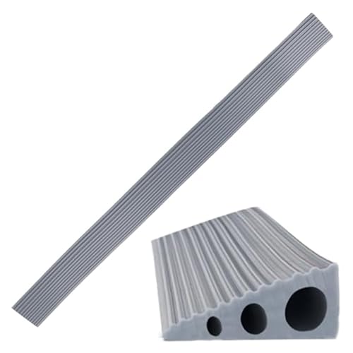 Dokeno Türschwellenrampen 90 x 6 x 2cm, Übergangsprofil Selbstklebend, Silikon Türschwellenrampe, Schwellenrampe, Rollstuhlrampe für Badezimmer, Rollstuhl, Kinderwagen, Rollator oder (Grau, 90cm)
