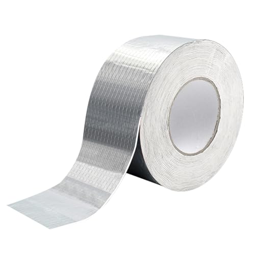 Souvik Klebeband Wasserdicht, Butylband 5 cm (B) x 5 m (L) Bitumenband Selbstklebend, Dachrinnen Reparaturband, Aluminiumfolie zum Abdichten und Befestigen von Löchern, Rohren, Dächern und Wohnmobilen