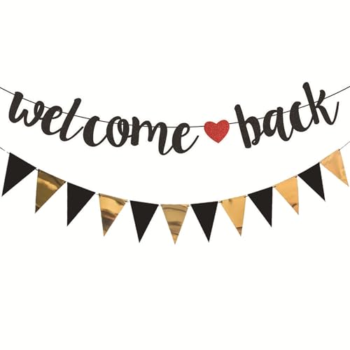 Willkommen Zurück,Willkommen Zurück Deko,Willkommen Zurück Banner,willkommen Banner für Klassenzimmer Dekorationen Schule Saison Familie Partei Dekoration