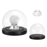 TOLIDA Golfball-Vitrine, staubdichtes Golfballtänder mit Glaskuppel,Transparentes Golfball-Präsentationsständer für Golfball als Souvenir, Geschenk