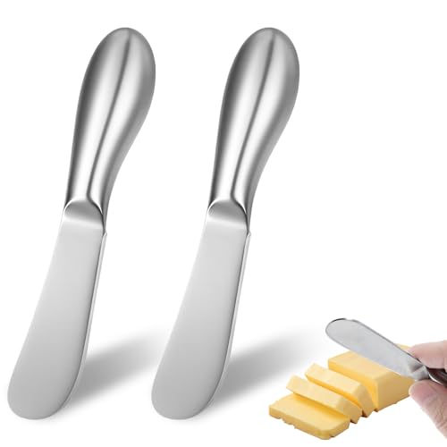 2 Stück Buttermesser Edelstahl Buttermesser Klein Buttermesser Wmf Butter Knife Edelstahl Butter Messer Set Dessertmesser Klein Brotzeitmesser Mini Butterstreichmesser Für Käse Für Käse Marmelade