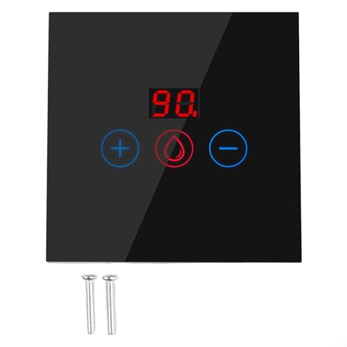 HpLive Smart WLAN Heizungsschalter 20A Touchscreen Timer Fernbedienung für Warmwasserbereiter Boiler, für Tuya App Sprachsteuerung(Schwarz)