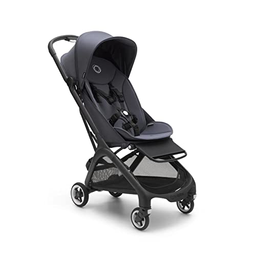 Bugaboo Butterfly ultrakompakter Reise-Kinderwagen, klein & leicht, einhändig faltbar und einfach zu lenken, ergonomischer City-Kinderwagen für Babys ab 6 Monaten, mit viel Stauraum Stormy Blue