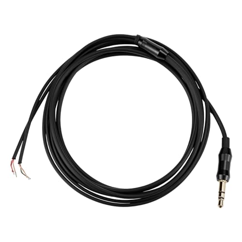 FERCAISH Kopfhörer Audio Kabel, Reparatur 1,5 M 2,5 mm Headset-Kabel, DIY 4 Pole Jack Audiokabel Kopfhörer, Reparatur Ersatz Kabel für Mikrofon (Schwarz)