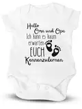 COZYINT Babybody zum schwangerschaft verkünden für Oma und Opa! - verkünden schwangerschaft | schwangerschaft ankündigung | wir sind schwanger verkünden!! (Oma Opa)