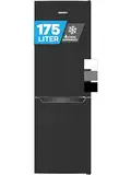 Heinrich´s Kühlgefrierkombination 175Liter, XXL, kühlschrank mit gefrierfach, Kühlvolumen 122L, Gefrierfach 53L,LED Innenraumbeleuchtung, leise 39dB,große Tiefkühlboxen, 7 Temperaturstufen,inox