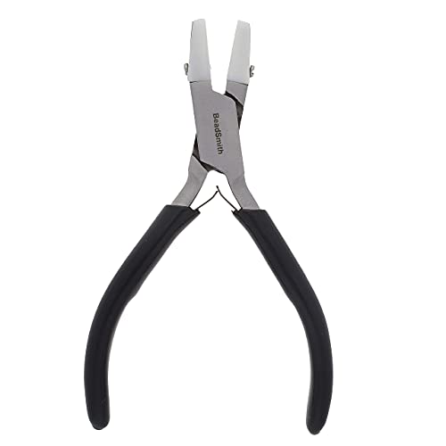 The Beadsmith Doppelzange, 120 mm, schwarzer PVC-Komfortgriff, mit doppelter Blattfeder, schützt den Draht beim Biegen und Schlingen