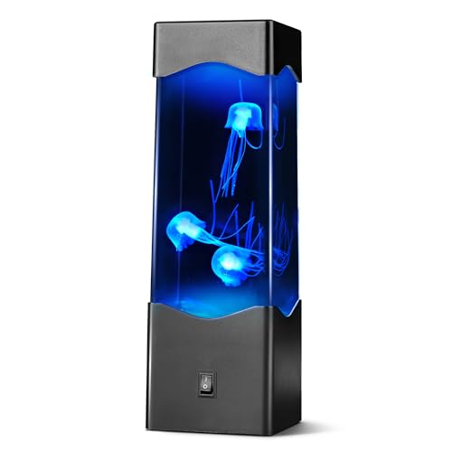 Faithorse Quallen Lampe Lavalampe, Quallenlampe Schwebende Quallen Lampe Farbwechsel LED Jellyfish Lamp Quallen Aquarium Stimmungslampe Dekoration, Weihnachtsgeschenke für Männer Kinder Erwachsene