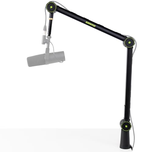 Shure by Gator Deluxe Podcast Gelenk-Mikrofonarm mit Kabelkanal, schwarz (SH-BROADCAST1)