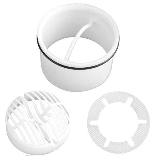Geruchsverschluss Dusche, Haarsieb Dusche, Duschablauf Deckel, Kompatibel mit Ablaufgarnitur, Geruchsverschluss Dusche Tauchrohr mit Dichtung, Haarfilter Duschablauf, Haarfänger Dusche