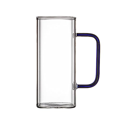 QIIIMSLSS Eleganter quadratischer Glasbecher, quadratisch, Bierkrüge, wiederverwendbar, Wasserbecher, Getränkebecher für Zuhause und Küche