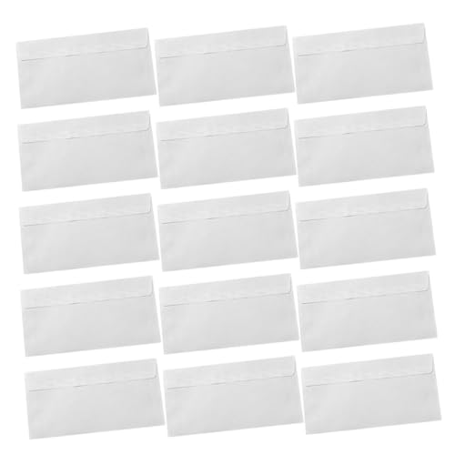 DIYEAH 50 Stück Geschäftsumschlag Selbstklebende Umschläge Geldumschläge Für Bargeld Kleine Umschläge Kleine Sicherheitsumschläge Umschläge Selbstklebend Weiß Doppeltes Offsetpapier