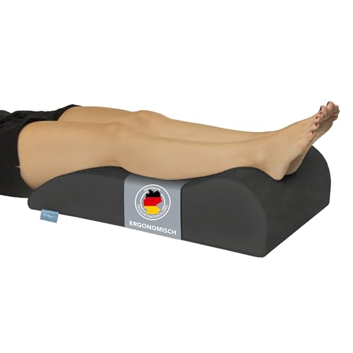 XDREAM Venenkissen zur Hochlagerung der Beine | ergonomisch geformt | hat eine stützende und entlastende Funktion | Abnehmbarer und waschbarer Bezug | Öko-Tex Zertifiziert | grau
