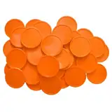 CombiCraft Kunststoff Wertmarken oder Pfandmarken Orange - Packung mit 100 Stück - 29mm Durchmesser - Ideal für Gastronomie, Events und Firmenkatinen