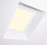 Bloc Blinds Rooflite Dachfenster, Weißer Aluminiumrahmen, cremefarben, M8A