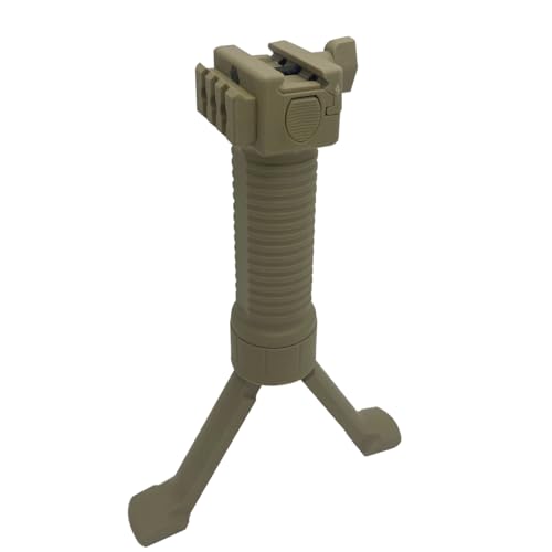 HOUSON Frontgriff Bipod,Ergonomischer Frontgriff Bipod Shooting Bipod Picatinny Stand mit ausziehbaren Beinen Vordergriff für Armbrust, Zubehör, Anbauteil Khaki