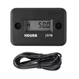 Taikemeti Self Powered Digital/LCD Digital Hour Meter Built-in Batterie Wasserdicht ABS Verwendung für Kettensägen Rasenmäher Motorräder Vergaser ATVs Motocross Bikes Generatoren Traktoren