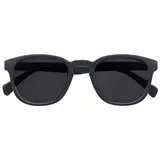OPULIZE Pop Sonnen Leser Brille Keck Rund Matt Rahmen Federscharniere Kratzfeste Getönte Linse UV400-Schutz Grau Herren Damen S2-7 +2.00