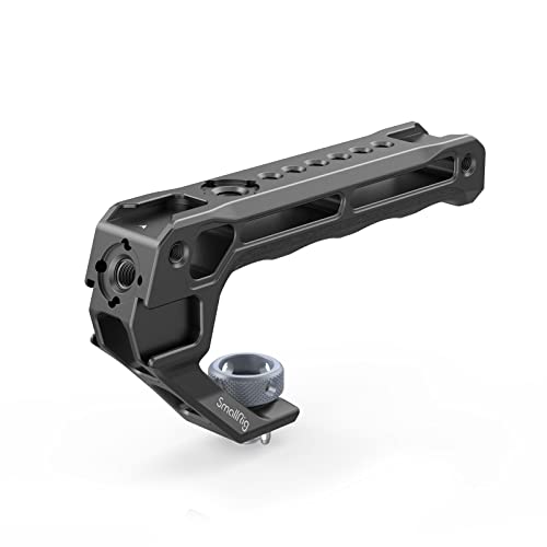 SMALLRIG Top Handle mit 3/8"-16 Locating Schraube für ARRI, Grip für Camera Cage, Universal Video Rig mit 5 Cold Shoe Adapter für DSLR Kameras, Leichtgewicht nur 124g (Lite) - 3765