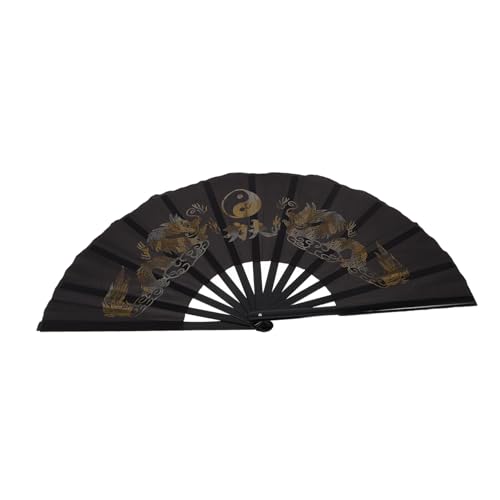 ERINGOGO Kampfsportleistung Fan Handheld -Fan Retro-Handventilator Fan chinesischer Kunst Performance-Faltventilatoren chinesischer Kung-Fu-Fan begeisterte Retro-Tanzfans Stoff