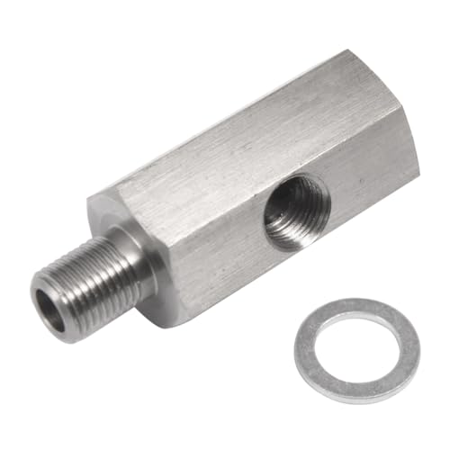 JNNJ Öldrucksensor-Adapter, Öldrucksensor-Adapter NPT 1/8 Innengewinde Auf Metrisches M12X1.5, Edelstahl Öldrucksensor-T-Stück auf NPT-Adapter, Für Motoren Mechanisches