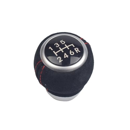 Yoegerery 5/6-Gang-Schaltknauf für Subaru Impreza WRX STI 2009–2018 Schalthebel (schwarz-rote Linie, 6R-Geschwindigkeit)