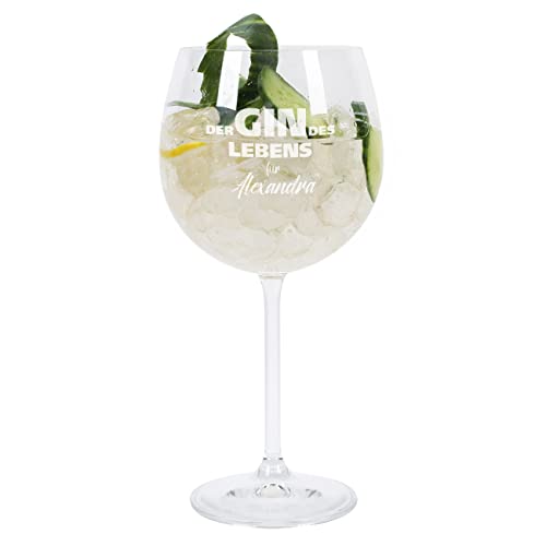 Herz & Heim® Gin & Tonic Glas mit Gravur des Namens - der Gin des Lebens für