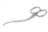 REMOS Schere aus rostfreiem Edelstahl - doppelt gebogen & scharf - mit feiner Spitze - Ideale Schere für Handarbeit 11,5 cm