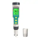 YIYEGO Digitales pH Messgerät 5-In-1 TDS EC Salz Temp pH Tester, PPM Messgerät Wasser mit ACT, IP67 pH Wert Messgerät, Wassertester Trinkwasser für Wasser, Pflanzen, Trinkwasser, Aquarien, etc