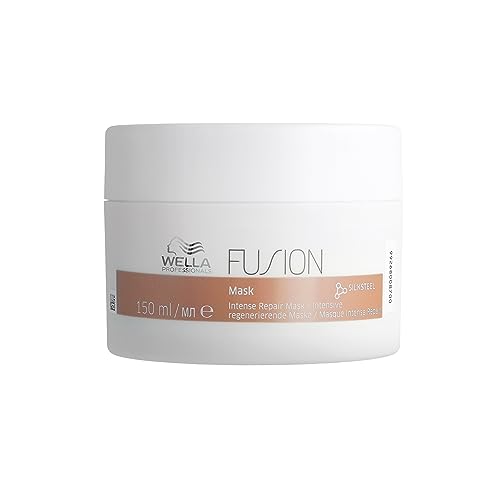 Wella Professionals Fusion Intense Repair Mask – tiefenreparierende Haarmaske mit Aminosäuren – intensive Haarpflege für kaputtes Haar – glättende Haarkur gegen Haarbruch – 150 ml