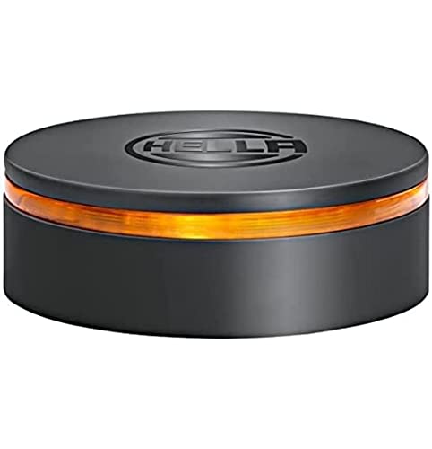 HELLA Rundumleuchte - LED Warnleuchte - K-LED Rebelution - 12V / 24V - Gelb - geschraubt - Kabel: 150mm - Stecker: Flachstecker - Menge: 1 - 2RL 455 256-001, bernsteinfarben