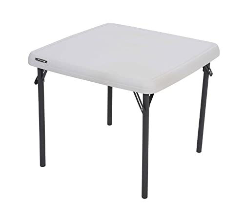 Lifetime Klapptisch & Beistelltisch | 61x61x54 cm Weiß | Kinder Spieltisch aus Kusntstoff & Metall