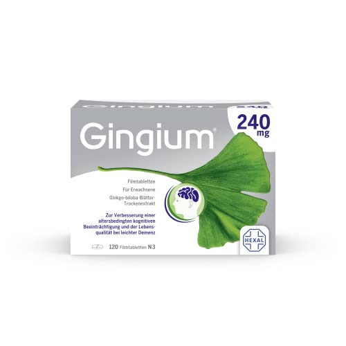 Gingium® 240 mg Filmtabletten 120 St: Bei Vergesslichkeit frühzeitig handeln* - pflanzlich & gut verträglich