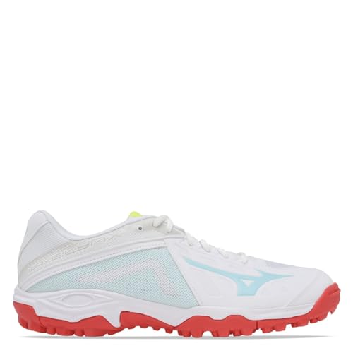 Mizuno Herren Wave Lynx Feldhockey-Schuh, White/Clearwater/Cayenne, 39 EU