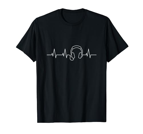 DJ Musik Herzschlag Kopfhörer DJane Disc Jockey T-Shirt