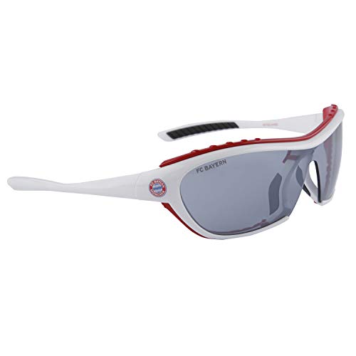 FC Bayern München FCB Brille | Sonnenbrille | Sportbrille | 12-99 Jahre| weiß