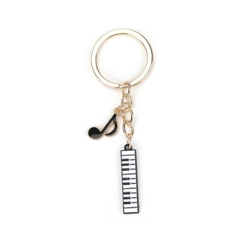 Schlüsselanhänger Mit Noten Und Klaviertasten, Der Glücksbringer Für Musikliebhaber, Ideal Als Personalisiertes Geschenk Für Frauen, Zur Einschulung, Zu Weihnachten Oder Als Geburtstagsgeschenk